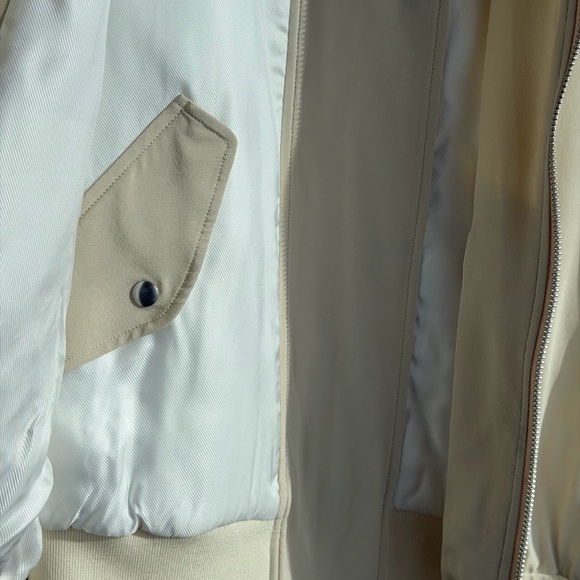 Helmut Lang Cream Bomber Jacket - Picture 4 of 8